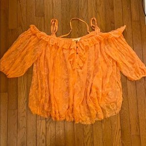 Anthropologie Floreat Off the Shoulder Flow Top